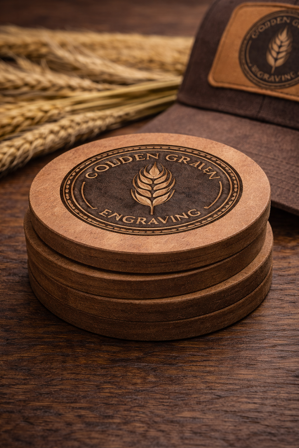 Golden Grain Engraving Co Coasters