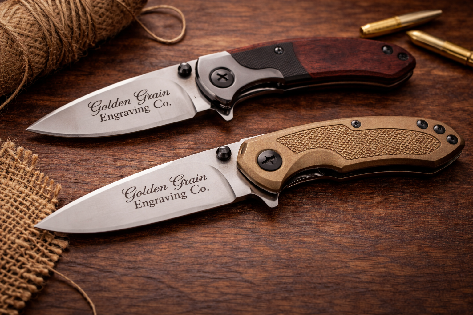 Golden Grain Engraving Co Knives