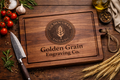 Golden Grain Wooden Custom Cutting Board 